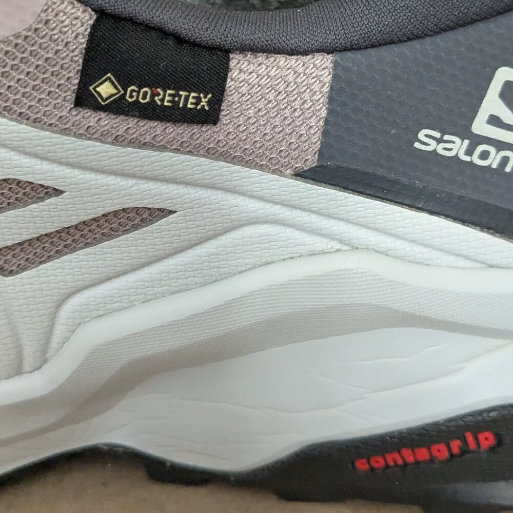 Salomon X Raise GTX Shoes Womens 9.5 Pink Gray GORE-TEX Hiking Quicklace Trail - Picture 9 of 16